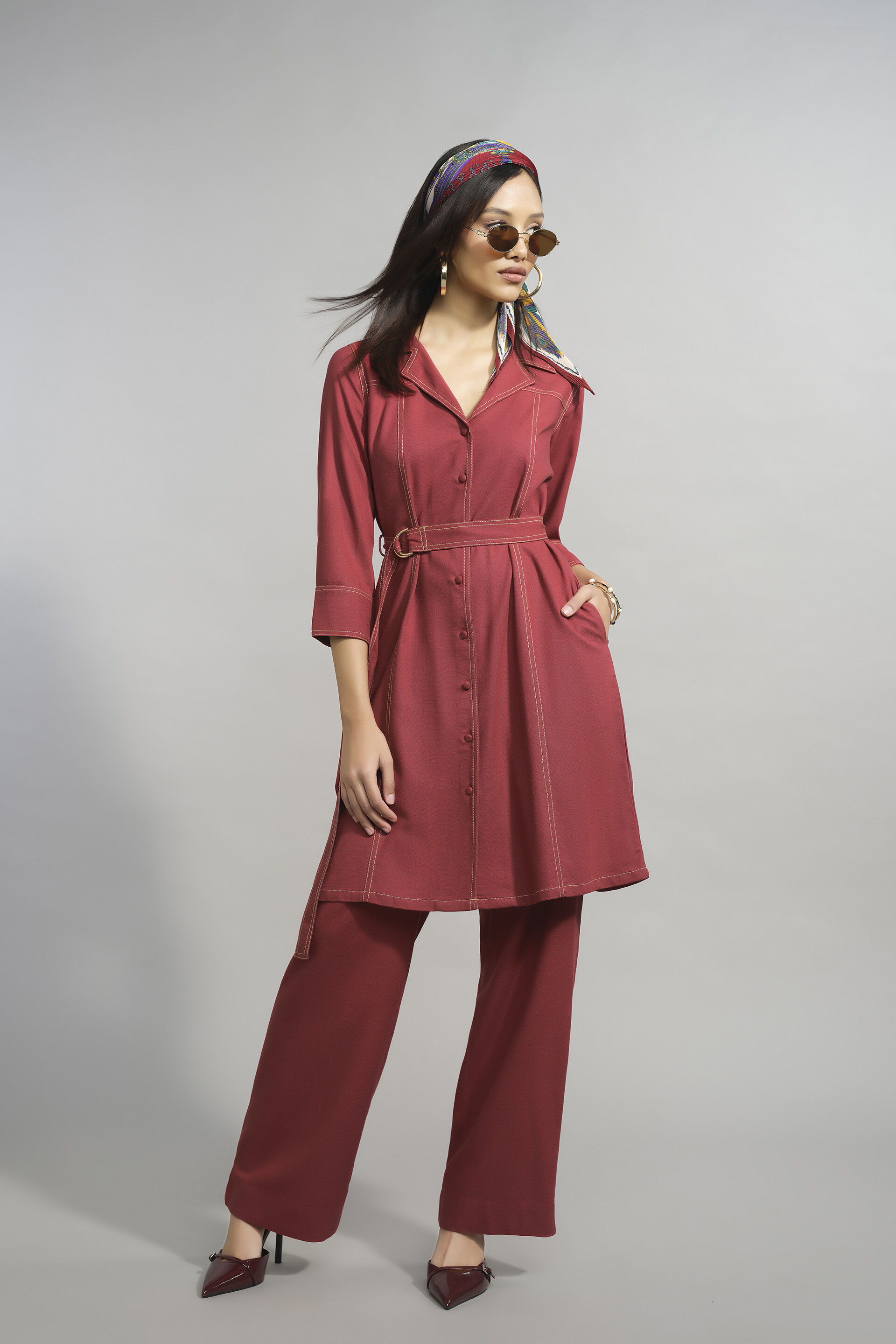 Shade Of Sunset Co-ord, Rust, image 1